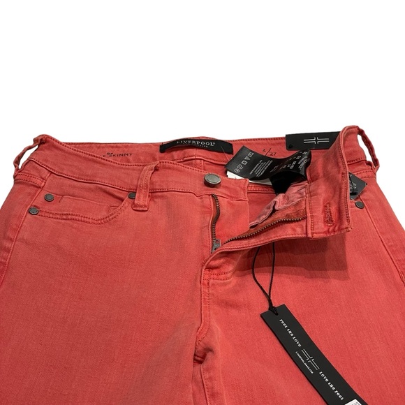 NEW LIVERPOOL JEANS COMPANY MINERAL RED PENNY ANKLE SKINNY SZ 4/27  LM2005WF NWT - Picture 7 of 13